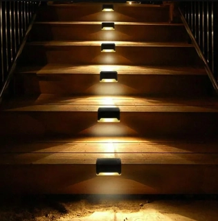 Solárne LED lampy na schody 4ks
