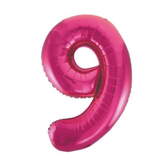 Nafukovací balón 86cm číslo 9 ružový