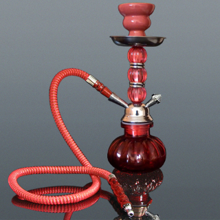 Dekoratívna váza s hadičkou - 28cm/1 červená