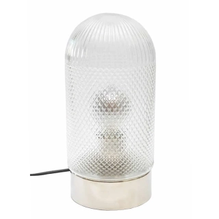 Stolová lampa so sklenenou kupolou