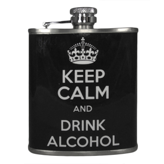 Ploskačka nerezová Keep Calm and Drink Alcohol 180ml