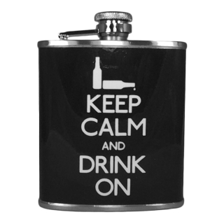 Ploskačka nerezová Keep Calm and Drink On 180ml
