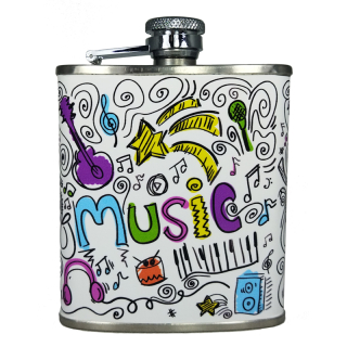 Ploskačka nerezová - Music 180ml