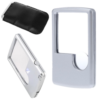 Vrecková lupa na šperky LED 3x 6x 