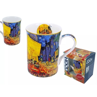 Carmani - "Cafe Terrace at Night" - Porcelánový hrnček v darčekovej krabičke 350ml