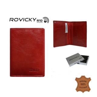 Rovicky N1912 - Peňaženka kožená slim red
