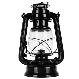 Petrolejová lampa 24cm čierna