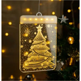 Vianočná 3D LED dekorácia na okno Stromček