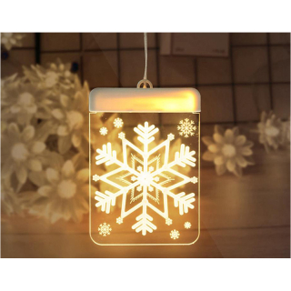 Malatec Závesná vianočná 3D LED dekorácia svietiaci Vločka