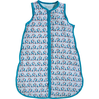 JAKO-O - Detský letný mušelínový spací vak modrý Penguins 90cm