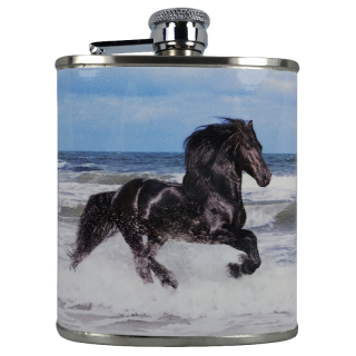 Ploskačka nerezová - Čierny kôň 180ml