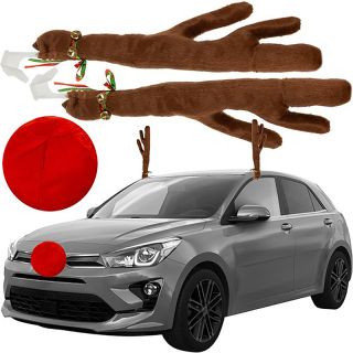 Vianočná ozdoba na auto Parohy soba s nosom