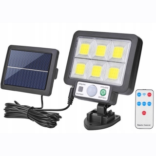 Solárna COB lampa 72 LED so snímačom pohybu