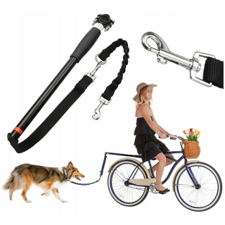 Vodítko pre psa s tyčou na bicykel
