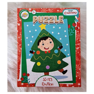 Vianočné puzzle pre deti - vianočný stromček