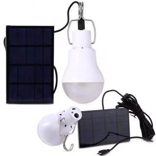 LED Žiarovka USB so solárnym panelom