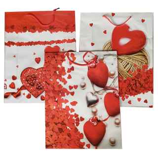 Darčeková taška Hearts 32x44x11cm