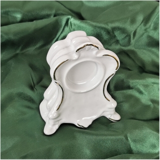 Reutter Porzelan - Porcelánová ozdoba Hodiny Rococo so zlatým okrajom