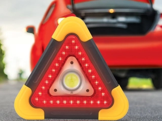 Výstražný LED trojuholník s powerbankou