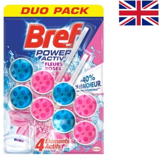 BREF Aktiv - Dezinfekčné guličky na zavesenie do WC 2 x 50g Fresh Flowers
