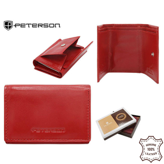 Peterson - Peňaženka kožená dámska RD-SWZX-86-GCL-4246 red
