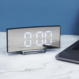 Digitálny LED budík so zrkadlom a teplomerom DT-6507