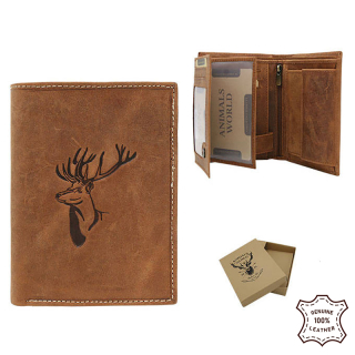 Peňaženka kožená Always Wild N4-CHM-DEER-7490 Cognac