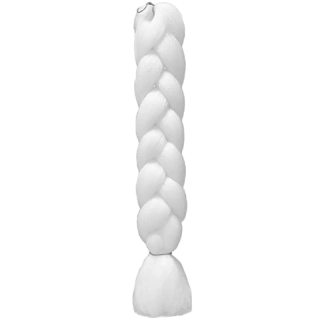 Syntetické vlasy - Vrkoč biely 60cm