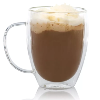 Termo pohár s dvojitým sklom 350ml