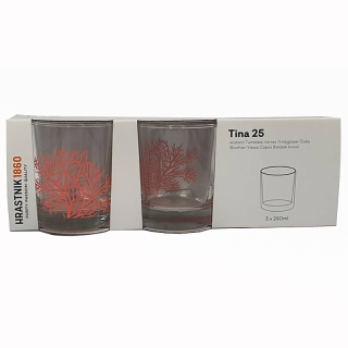 TINA25 - Sklenené poháre na nápoje 250ml - 3ks