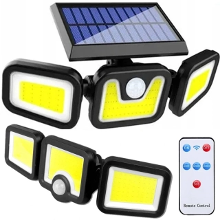 Solárna lampa 103 COB LED so snímačom pohybu a súmraku