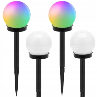 Záhradné solárne lampy RGB so senzorom súmraku 4ks