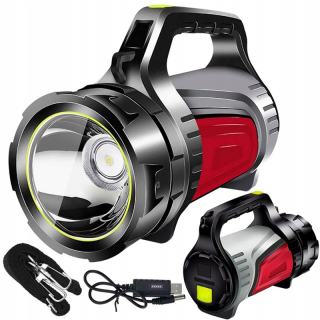 Nabíjateľná LED baterka s bočným svetlom a funkciou powerbanky