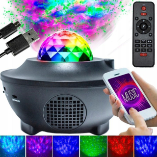 Nočná lampa s projektorom Bluetooth