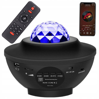 Nočná lampa s projektorom hviezd Bluetooth