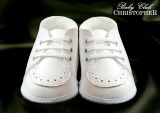 Christopher - Detské topánky - capáčky biele zateplené č.17 - 10cm