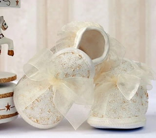 Christopher - Detské topánky - capáčky so zlatým zdobením č.20 - 13cm