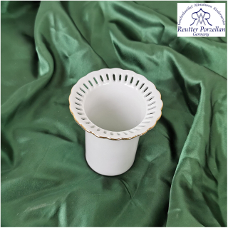 Reutter Porzelan - Porcelánová váza so zlatým zdobením 9/8,5cm