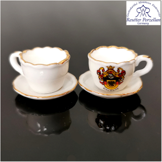 Reutter Porzelan - Miniatúra Porcelánový šálka GERMANY 2,5x1,5cm