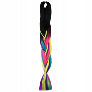Syntetické vlasy - Vrkoč trojfarebný 60cm