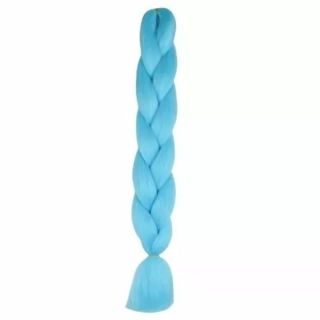Syntetické vlasy - Vrkoč modrý 60cm