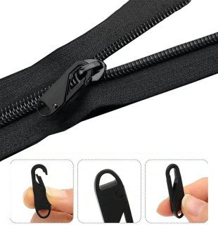 Náhradný ťaháčik na zips čierny
