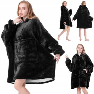 Teplá bunda XXL Oversize unisex čierna