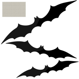 Halloweenska dekorácia Netopiere 3ks