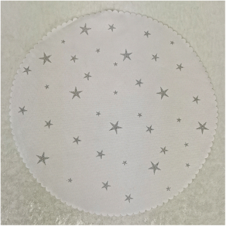 Prestieranie na stôl vianočné 30cm - Hviezdy strieborné
