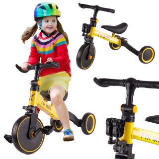 Detská trojkolka s pedálmi Trike Fix Mini 3v1 žltá