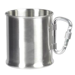 Nerezový hrnček s karabínkou 250ml
