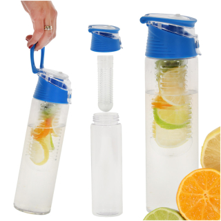Fľaša na nápoje s ovocím 800ml modrá