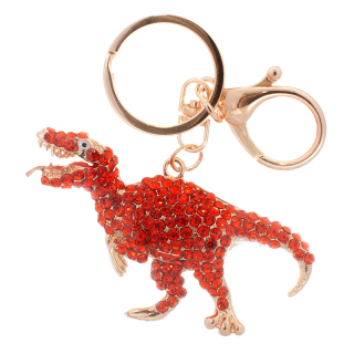 Prívesok so zirkónmi Dinosaurus červený