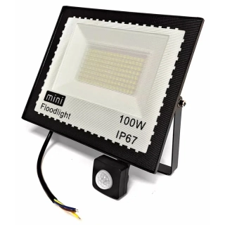 Halogénový reflektor LED s detektorom pohybu 100W